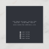 Sun und Moon Witchy Stud Earring Display Quadratische Visitenkarte (Rückseite)