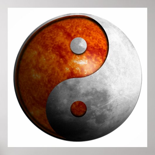 Sun und Moon Yin und Yang-Symbol Poster (Vorne)