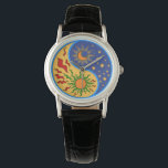 Sun und Moon Yin Yang Colorful Armbanduhr<br><div class="desc">Ein Yin Yang Sonnen- und Monddesign in einem Papierschnitt-Stil.</div>