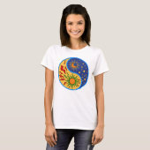 Sun und Moon Yin Yang Colorful T-Shirt (Vorne ganz)