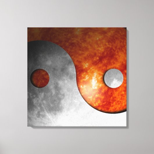 Sun und Moon Yin Yang Leinwanddruck (Vorderseite)