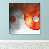 Sun und Moon Yin Yang Leinwanddruck (Insitu (Holzboden))