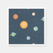 Sun und Planets Party für den Weltraum Serviette (Vorderseite)