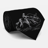 Sun und Schatten-Bindungs-Schwarzes Krawatte (Gerollt)