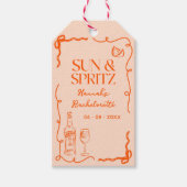 Sun und Spritz Bachelorette Weekend Party Geschenkanhänger (Vorderseite)