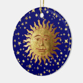 Sun und Sterne Keramik Ornament (Links)