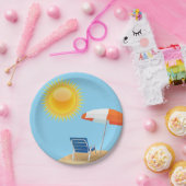 Sun und Strandschirm Pappteller (Party)