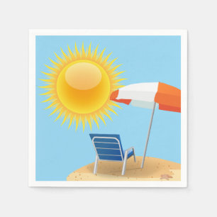 Sun und Strandschirm Serviette