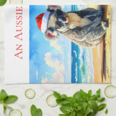 Sun und Surf Koala Weihnachtsmannmütze Ein Aussie Geschirrtuch (Gefaltet)