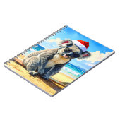 Sun und Surf Koala Weihnachtsmannmütze Ein Aussie  Notizblock (Linke Seite)