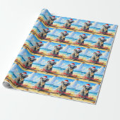 Sun und Surf Koala Weihnachtsmannmütze Geschenkpapier (Ungerollt)