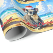 Sun und Surf Koala Weihnachtsmannmütze Geschenkpapier (Rolleneckpunkt)