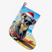 Sun und Surf Koala Weihnachtsmannmütze Großer Weihnachtsstrumpf (Vorderansicht (hängend))
