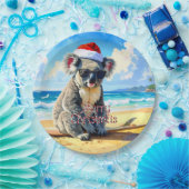 Sun und Surf Koala Weihnachtsmannmütze Pappteller (Party)