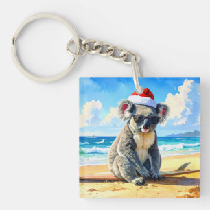 Sun und Surf Koala Weihnachtsmannmütze Schlüsselanhänger