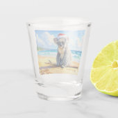 Sun und Surf Koala Weihnachtsmannmütze Schnapsglas (Rückseite)