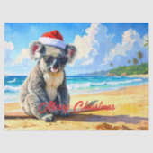 Sun und Surf Koala Weihnachtsmannmütze Seidenpapier (Vorderseite)