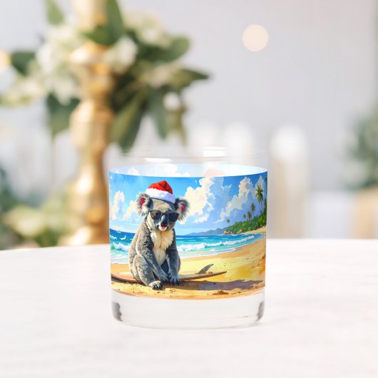 Sun und Surf Koala Weihnachtsmannmütze Whiskyglas (Insitu (Hochzeit))