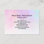 *~* Sun Unicorn Regenbogen Gold Sparkle Glitzer Mo Visitenkarte (Rückseite)