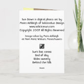 Sun unten karte (Rückseite)