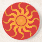 Sun Untersetzer 6 - Roter Hintergrund (Vorne)