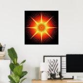 Sun Urchin Mandala Poster (Heimbüro)
