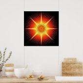 Sun Urchin Mandala Poster (Küche)