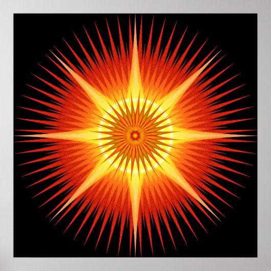 Sun Urchin Mandala Poster (Vorne)