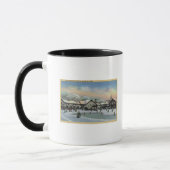 Sun Valley, ID - Challenger Inn im Winter Tasse (Links)