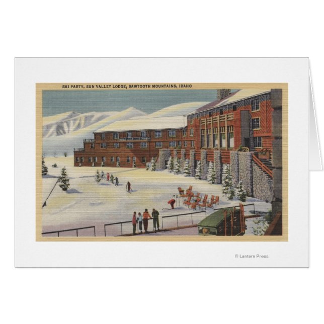 Sun Valley, ID - Ski Party bei Lodge Sawzahna (Vorderseite (Horizontal))