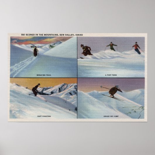Sun Valley, ID - Ski Poster (Vorne)