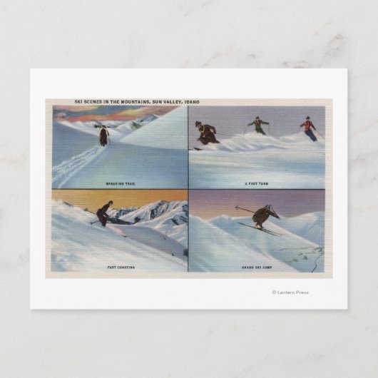 Sun Valley, ID - Ski Postkarte (Vorderseite)