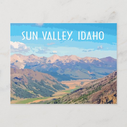 Sun Valley, Idaho, im Vintage-Stil Postkarte (Vorderseite)