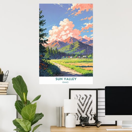 Sun Valley, Idaho Poster (Heimbüro)