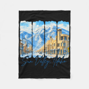 Sun Valley Idaho Reisender Pinselstrich Sun Valley Fleecedecke