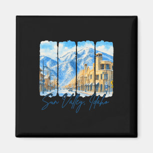 Sun Valley Idaho Reisender Pinselstrich Sun Valley Magnet