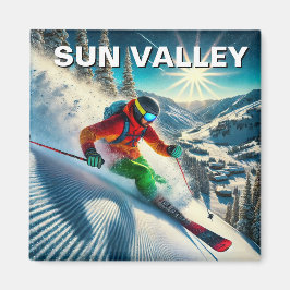 Sun Valley Idaho Skifahren Skier Magnet