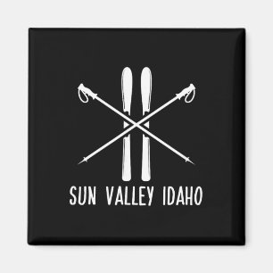 Sun Valley Idaho Skigebiet Skifahren Skier Urlaub Magnet