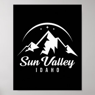 Sun Valley Idaho Skigebiet Snowboarden Poster