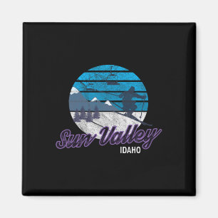 Sun Valley Idaho Usa Ski Resort Snowboarden Magnet