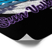 Sun Valley Idaho Usa Ski Resort Snowboarden Poster (Ecke)