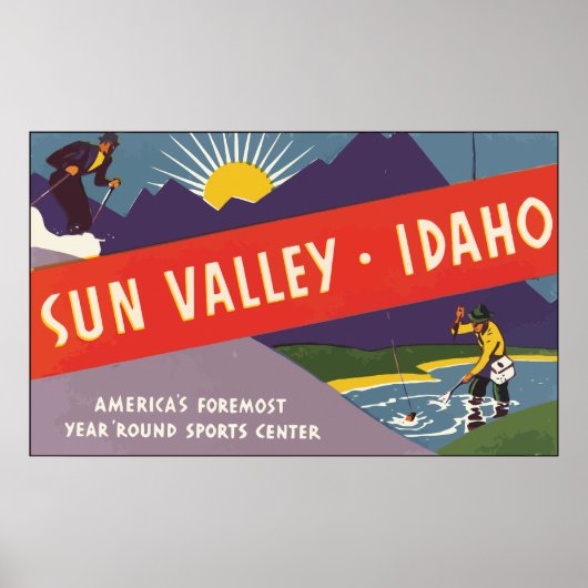 Sun Valley Idaho, Vintag Poster (Vorne)