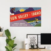 Sun Valley Idaho, Vintag Poster (Heimbüro)