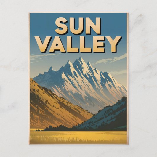 Sun Valley Idaho Vintag Postkarte (Vorderseite)