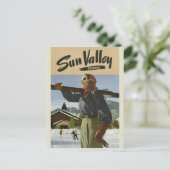 Sun Valley Idaho Vintage Reise Postkarte (Stehend Vorderseite)