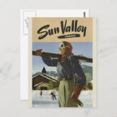 Sun Valley Idaho Vintage Reise Postkarte (Vorne/Hinten)