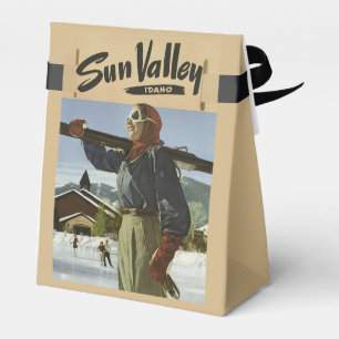 Sun Valley, Idaho Vintage Travel Feve Box Geschenkschachtel