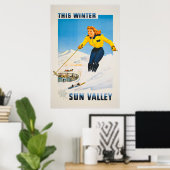 Sun Valley Idaho Vintage Travel Poster (Heimbüro)