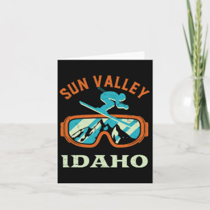 Sun Valley Idaho Vintages Retro-Skifahren und Snow Karte