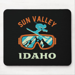 Sun Valley Idaho Vintages Retro-Skifahren und Snow Mousepad